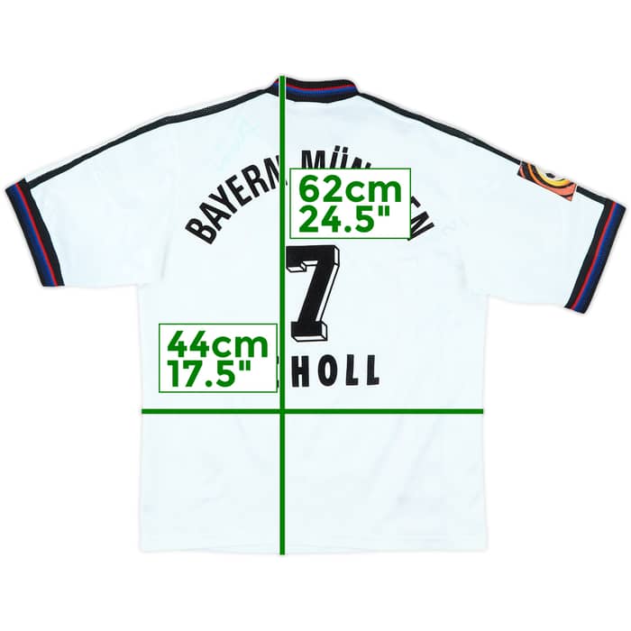 1996-98 Bayern Munich Signed Away Shirt Scholl #7 - 7/10 - (Y)