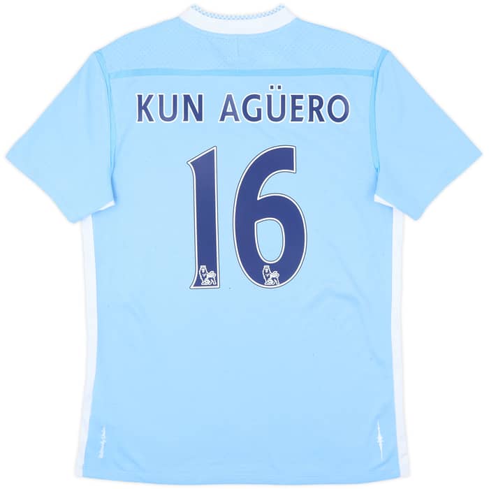 2011-12 Manchester City Home Shirt Kun Aguero #16 - 8/10 - (M)