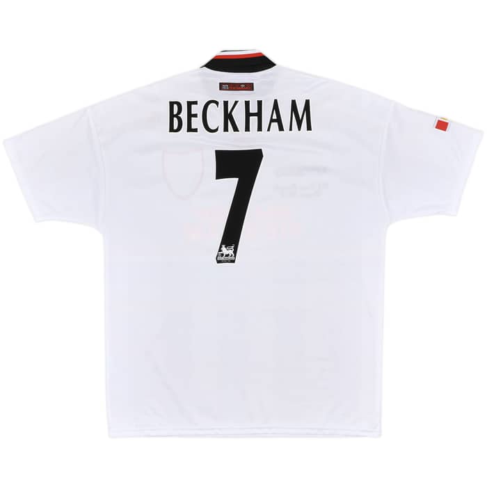 1997-99 Manchester United 'Champions' Away Shirt Beckham #7 - 8/10 - (XL)