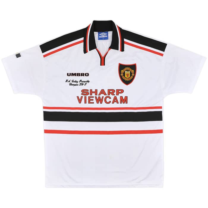 1997-99 Manchester United 'Champions' Away Shirt Beckham #7 - 8/10 - (XL)