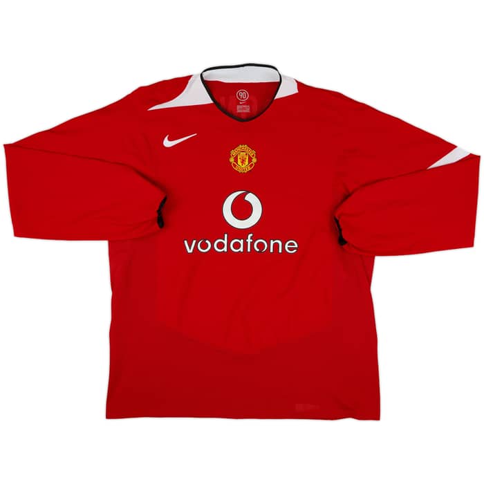 2004-06 Manchester United Home L/S Shirt Rooney #8 - 10/10 - (XXL)