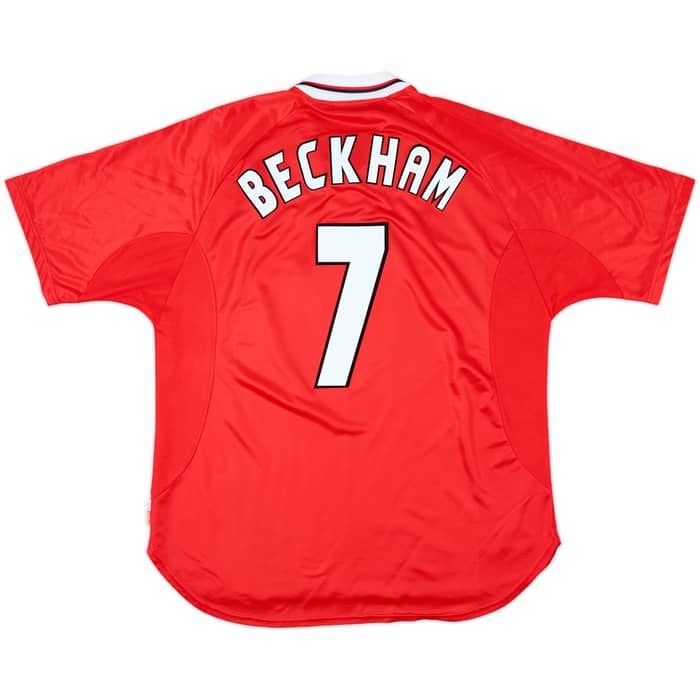 1997-00 Manchester United CL Shirt Beckham #7 - 9/10 - (XXL)