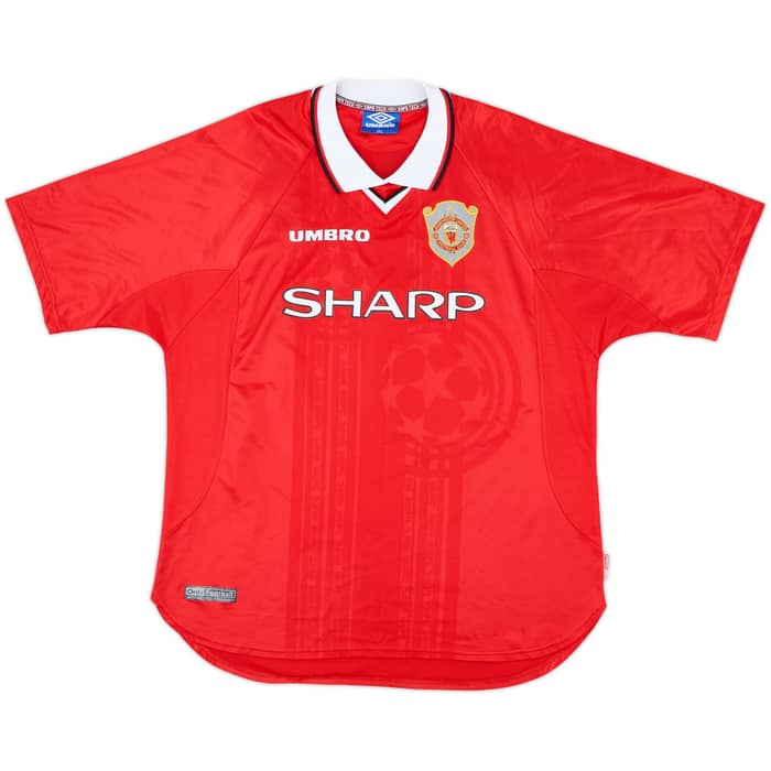 1997-00 Manchester United CL Shirt Beckham #7 - 9/10 - (XXL)