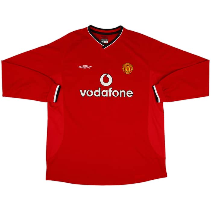 2000-02 Manchester United Home L/S Shirt Scholes #18 - 10/10 - (XXL)