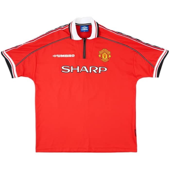1998-00 Manchester United Home Shirt Beckham #7 - 10/10 - (XXL)