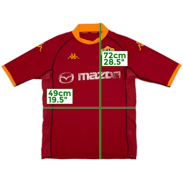 2002-03 Roma Home Shirt - 5/10 - (XL)