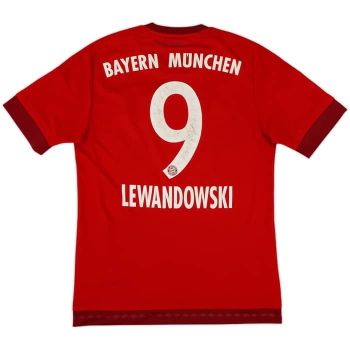 2015-16 Bayern Munich Home Shirt Lewandowski #9 - 6/10 - (S)