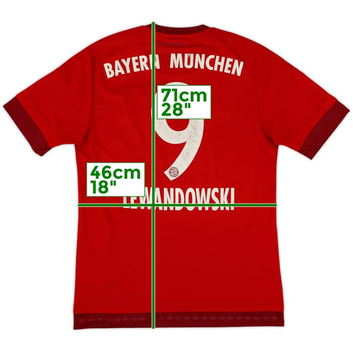 2015-16 Bayern Munich Home Shirt Lewandowski #9 - 6/10 - (S)