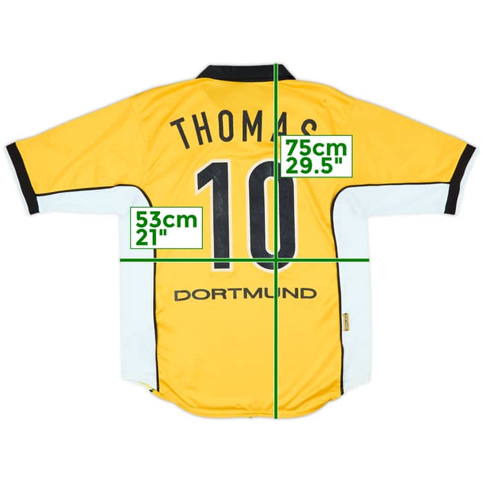 1998-00 Borussia Dortmund Home Shirt Thomas #10 - 7/10 - (M)