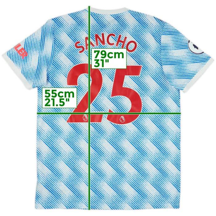2021-22 Manchester United Away Shirt Sancho #25 - 9/10 - (L)