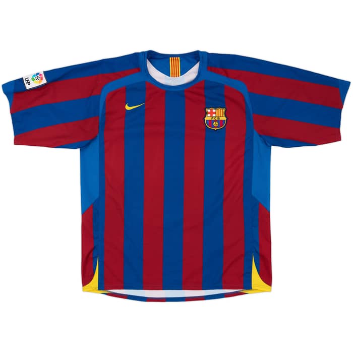 2005-06 Barcelona Home Shirt Ronaldinho #10 - 6/10 - (L)