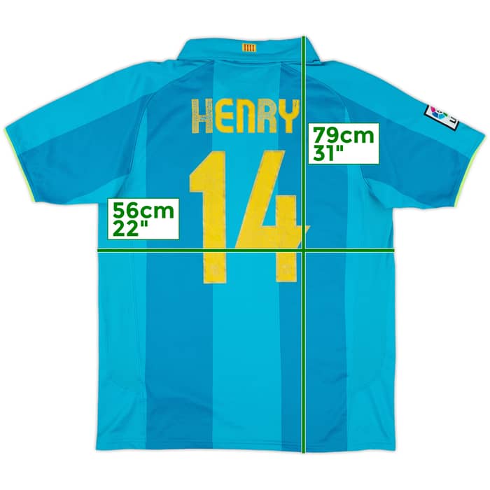 2007-09 Barcelona Away Shirt Henry #14 - 5/10 - (M)