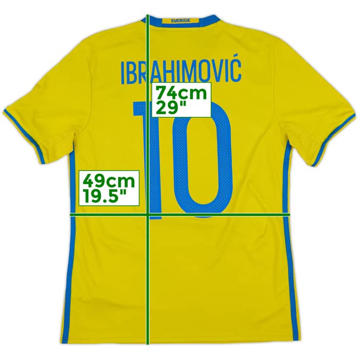 2016-17 Sweden Home Shirt Ibrahimovic #10 - 6/10 - (M)