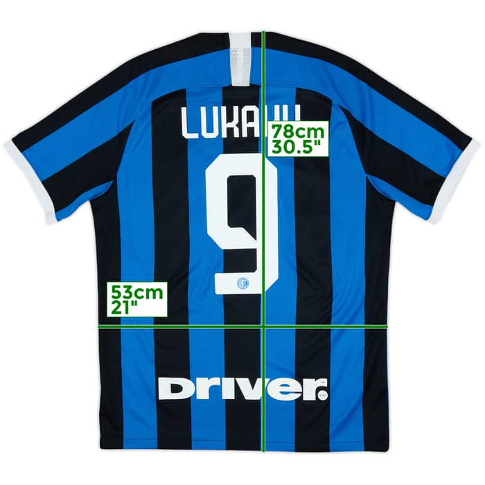 2019-20 Inter Milan Home Shirt Lukaku #9 - 7/10 - (L)