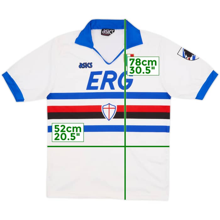 1991-92 Sampdoria Away Shirt - 8/10 - (XL)