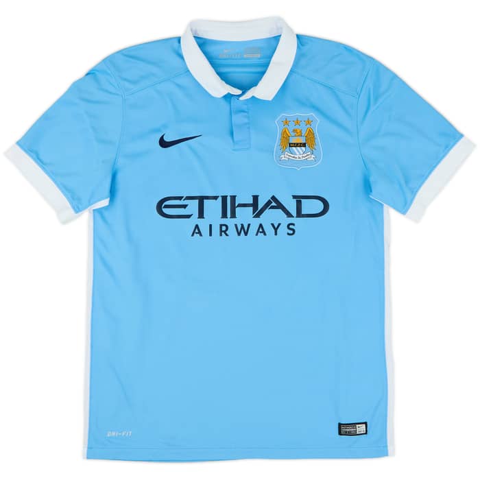 2015-16 Manchester City Home Shirt Silva #21 - 10/10 - (M)