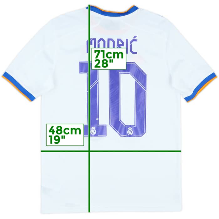 2021-22 Real Madrid Home Shirt Modric #10 - 8/10 - (XL.Boys)