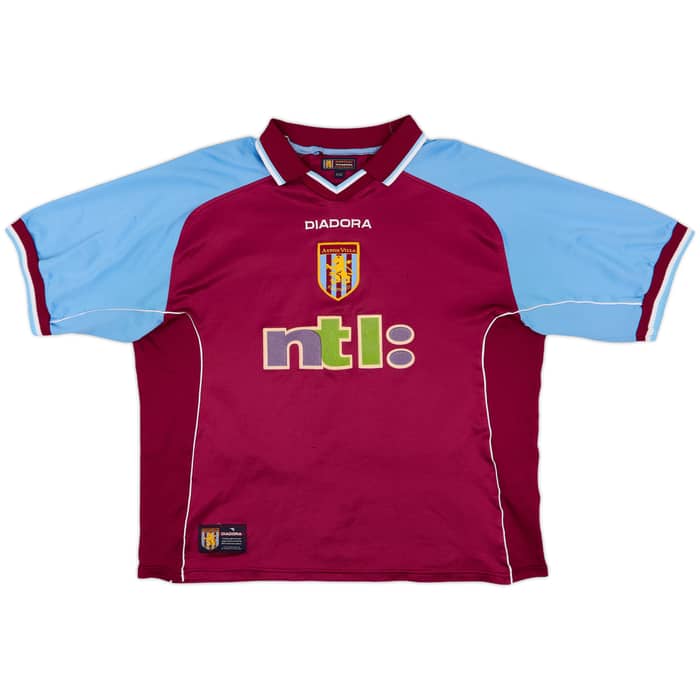 2000-01 Aston Villa Home Shirt Ginola #14 - 8/10 - (L)