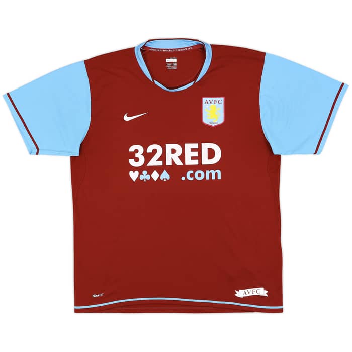 2007-08 Aston Villa Home Shirt Carew #10 - 8/10 - (L)