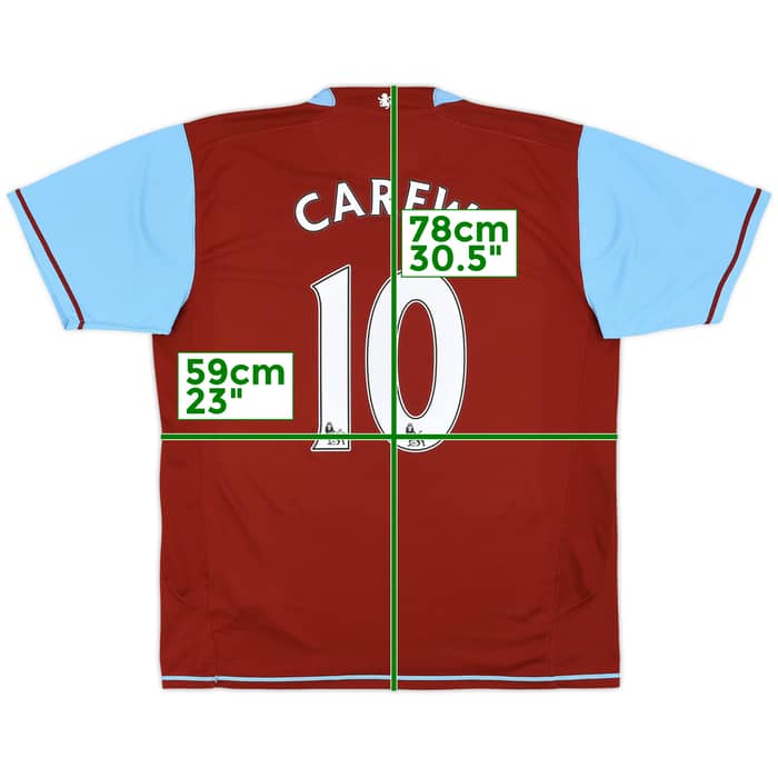 2007-08 Aston Villa Home Shirt Carew #10 - 8/10 - (L)