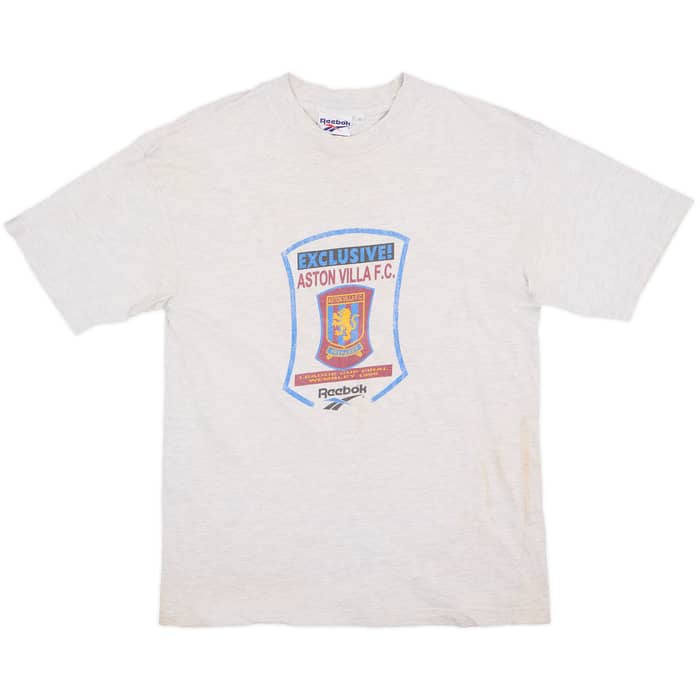 1995-96 Aston Villa Reebok League Cup Final 1996 Cotton Tee - 6/10 - (S)