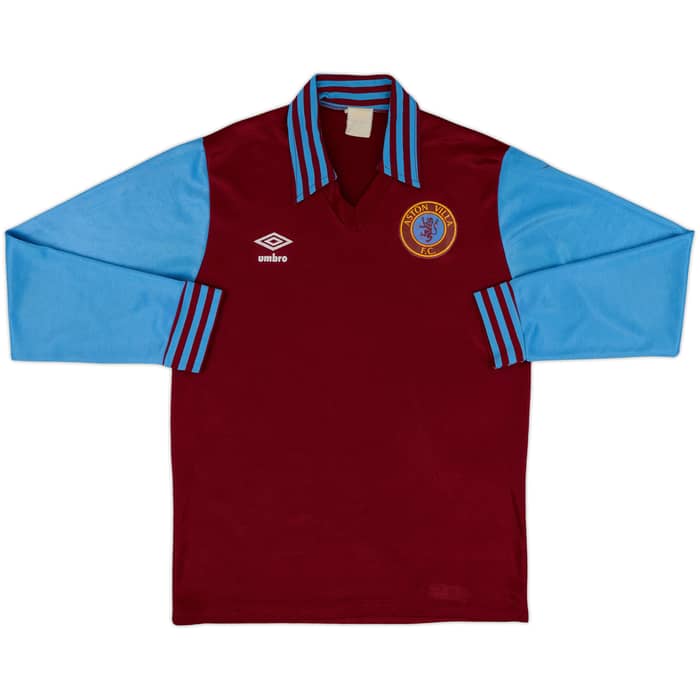 1976-81 Aston Villa Home L/S Shirt - 8/10 - (M)
