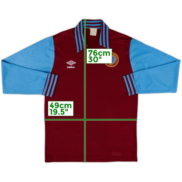 1976-81 Aston Villa Home L/S Shirt - 8/10 - (M)