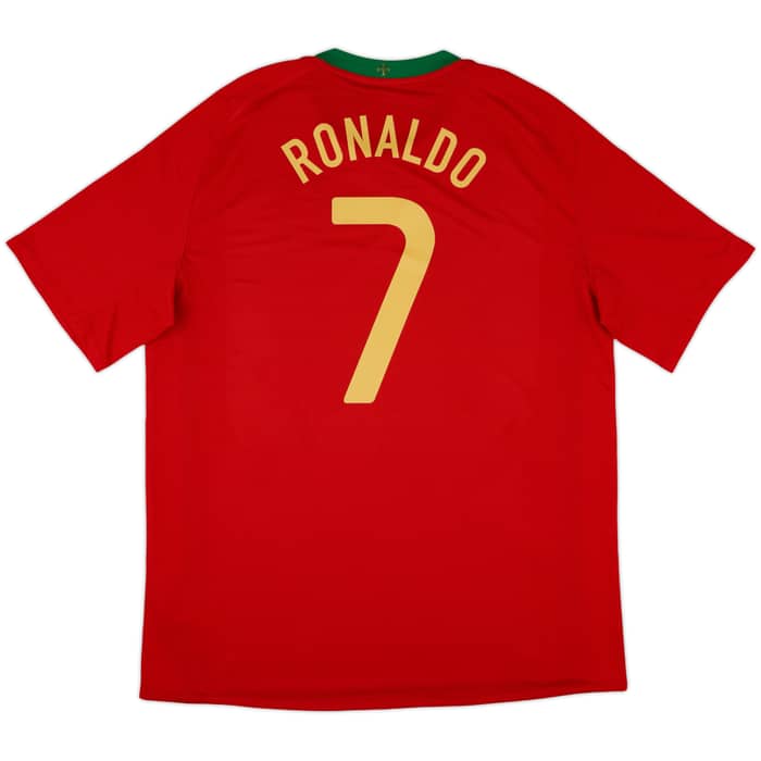 2008-10 Portugal Home Shirt Ronaldo #7 - 8/10 - (XL)