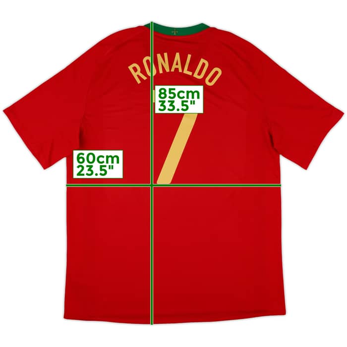 2008-10 Portugal Home Shirt Ronaldo #7 - 8/10 - (XL)