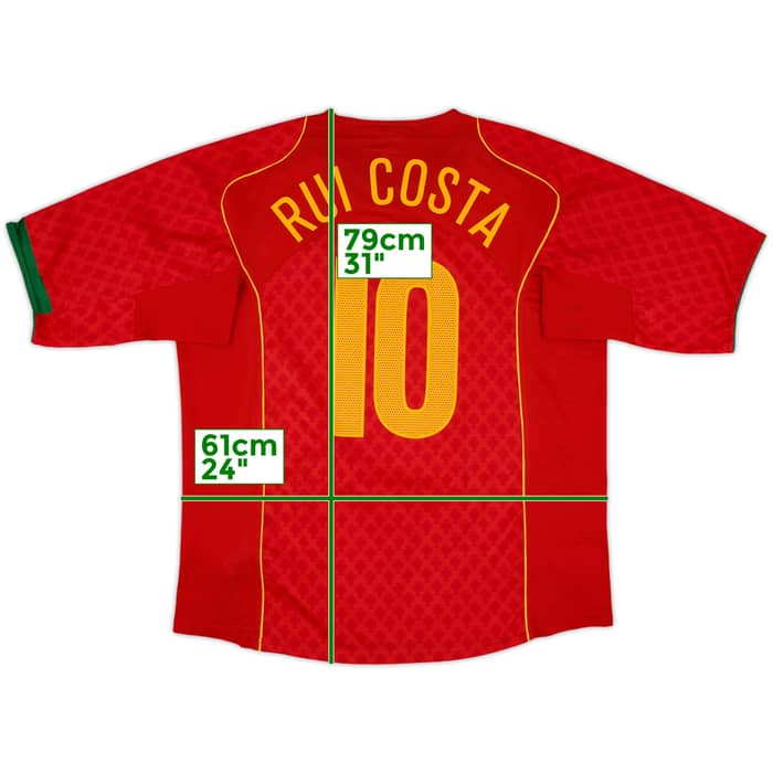 2004-06 Portugal Home Shirt Rui Costa #10 - 10/10 - (XL)
