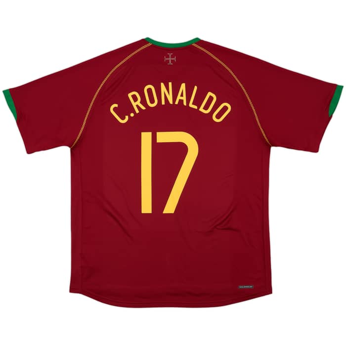2006-08 Portugal Home Shirt C.Ronaldo #17 - 9/10 - (XL)