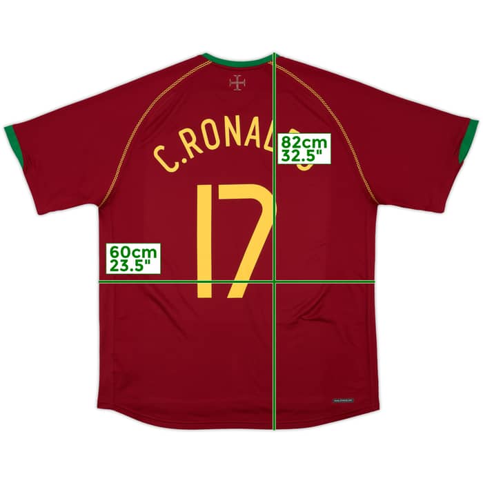 2006-08 Portugal Home Shirt C.Ronaldo #17 - 9/10 - (XL)