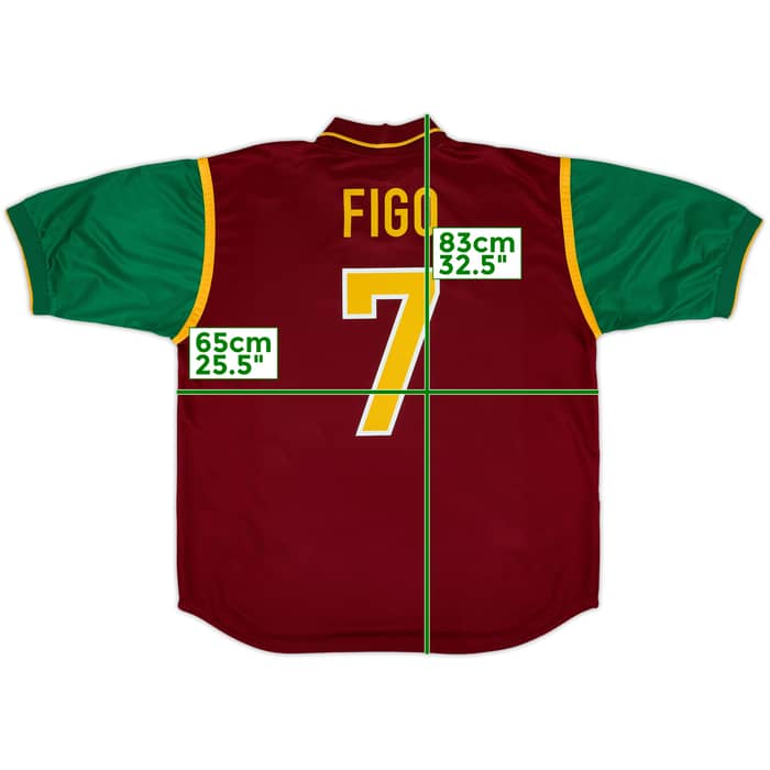 1999-00 Portugal Home Shirt Figo #7 - 10/10 - (XL)