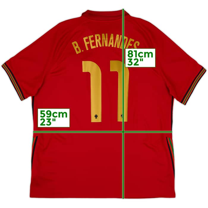 2020-21 Portugal Home Shirt B.Fernandes #11 - 10/10 - (XL)