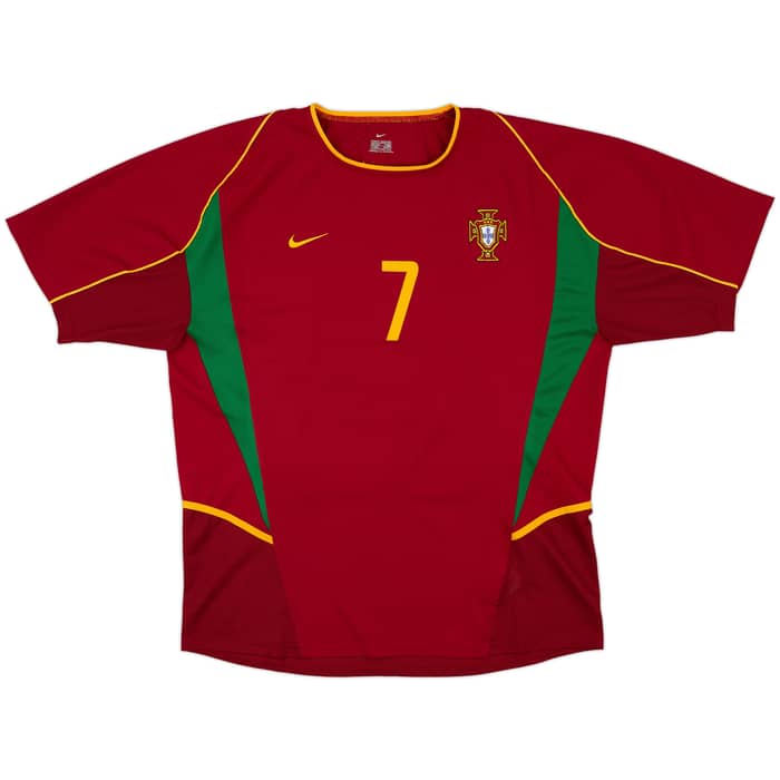 2002-04 Portugal Home Shirt Figo #7 - 10/10 - (L)