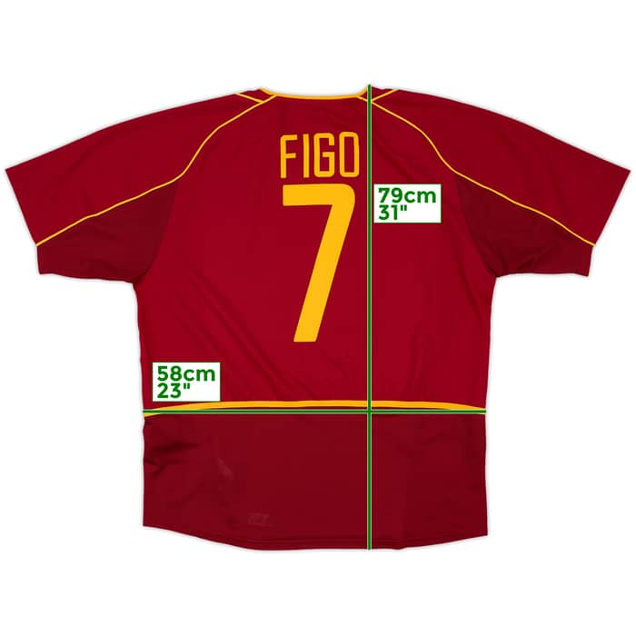 2002-04 Portugal Home Shirt Figo #7 - 10/10 - (L)
