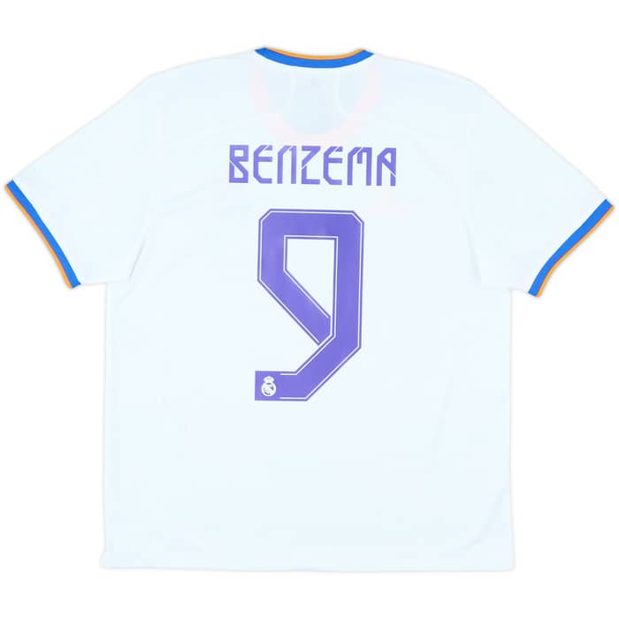 2021-22 Real Madrid Home Shirt Benzema #9 - 9/10 - (L)
