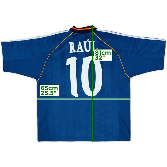 1999-00 Spain Away Shirt Raul #10 - 10/10 - (XL)