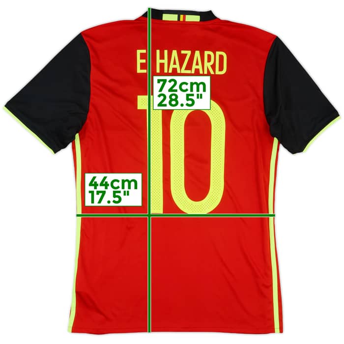 2016-17 Belgium Home Shirt E.Hazard #10 - 8/10 - (S)