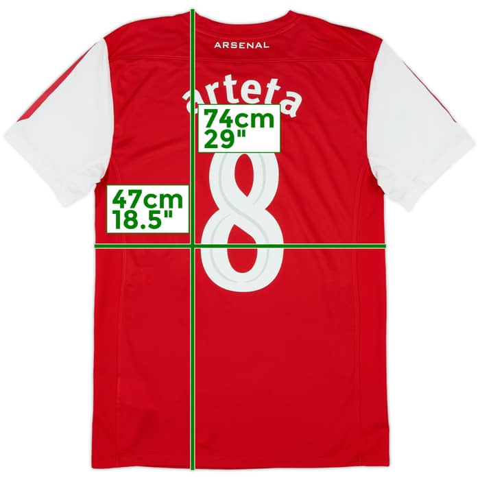 2011-12 Arsenal Home Shirt Arteta #8 - 10/10 - (S)
