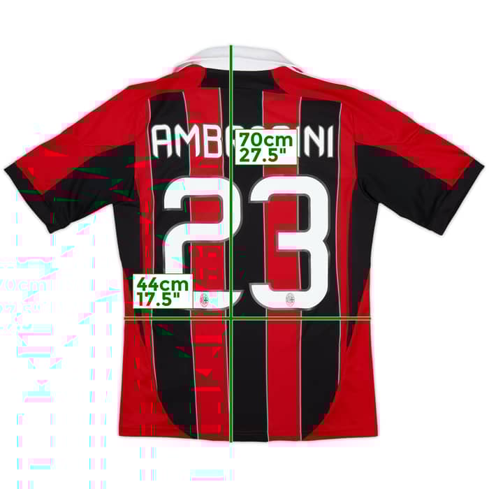 2012-13 AC Milan Home Shirt Ambrosini #23 - 9/10 - (S)