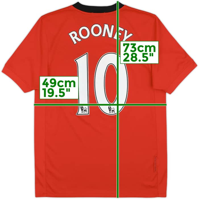 2009-10 Manchester United Home Shirt Rooney #10 - 7/10 - (S)