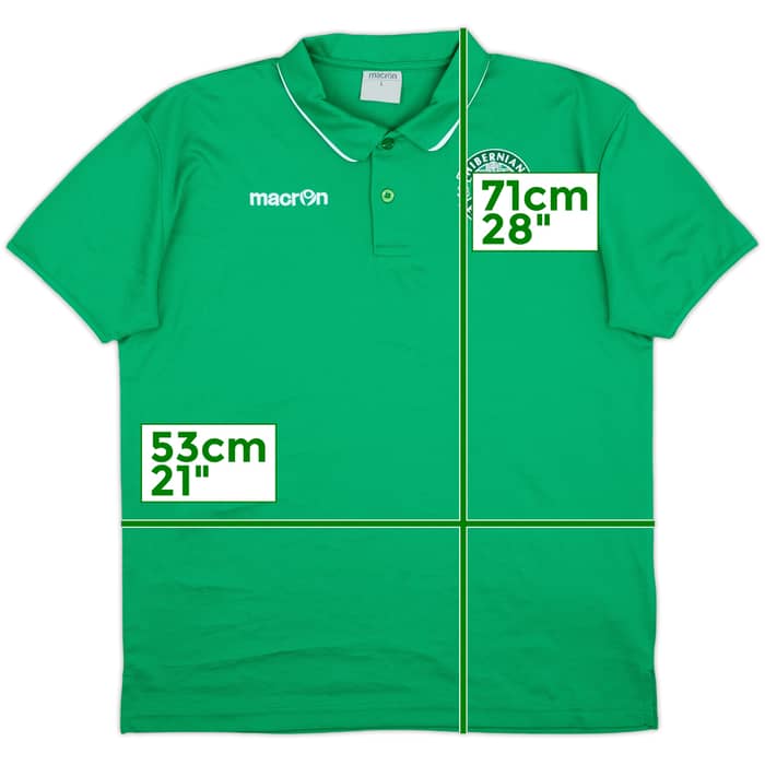 2017-18 Hibernian Macron Polo Shirt - 9/10 - (L)
