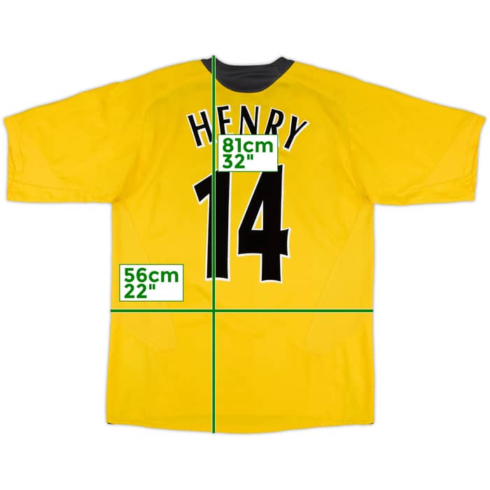 2005-06 Arsenal Away Shirt Henry #14 - 6/10 - (L)