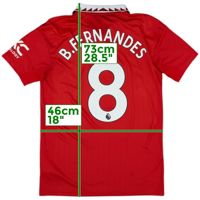 2022-23 Manchester United Home Shirt B.Fernandes #8 - 8/10 - (S)