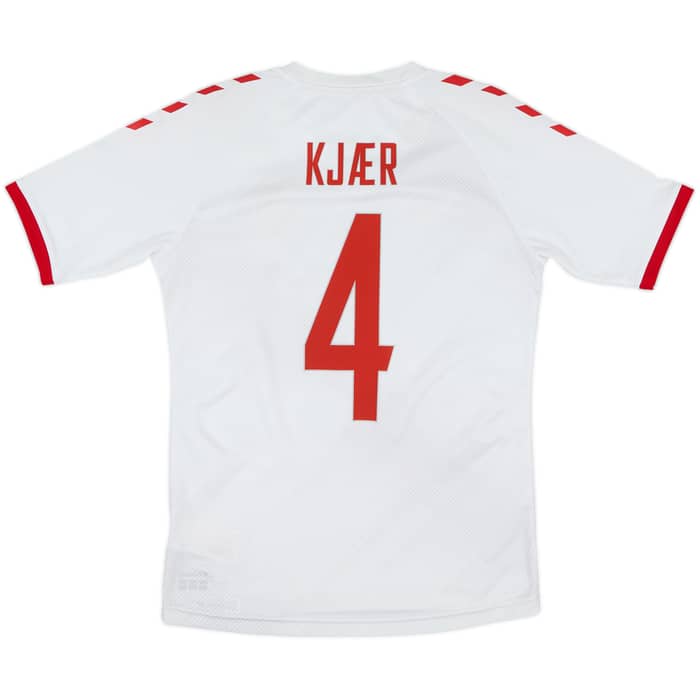 2020-21 Denmark Away Shirt Kjaer #4 - 6/10 - (S)