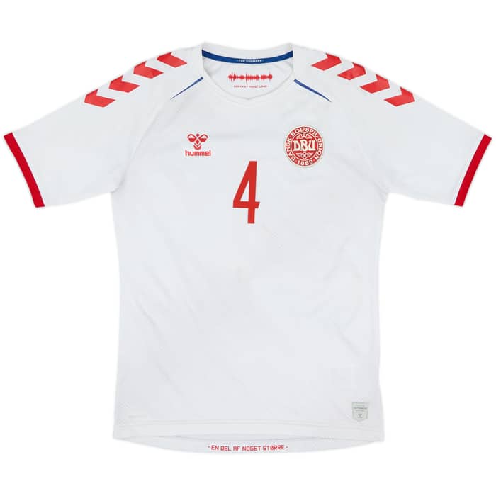 2020-21 Denmark Away Shirt Kjaer #4 - 6/10 - (S)