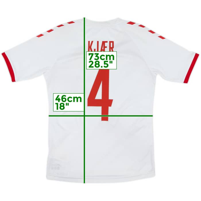 2020-21 Denmark Away Shirt Kjaer #4 - 6/10 - (S)