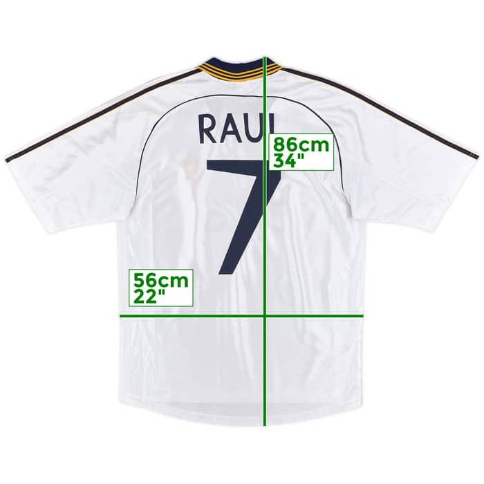 1998-00 Real Madrid Home Shirt Raul #7 - 9/10 - (M)