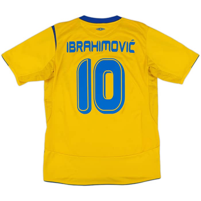 2005-06 Sweden Home Shirt Ibrahimovic #10 - 8/10 - (M)